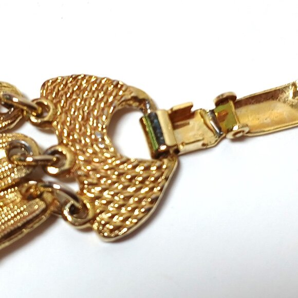 Vintage Gold Multi-strand Oriental Bracelet, Classy Chain Bracelet for Women - Picture 4 of 11